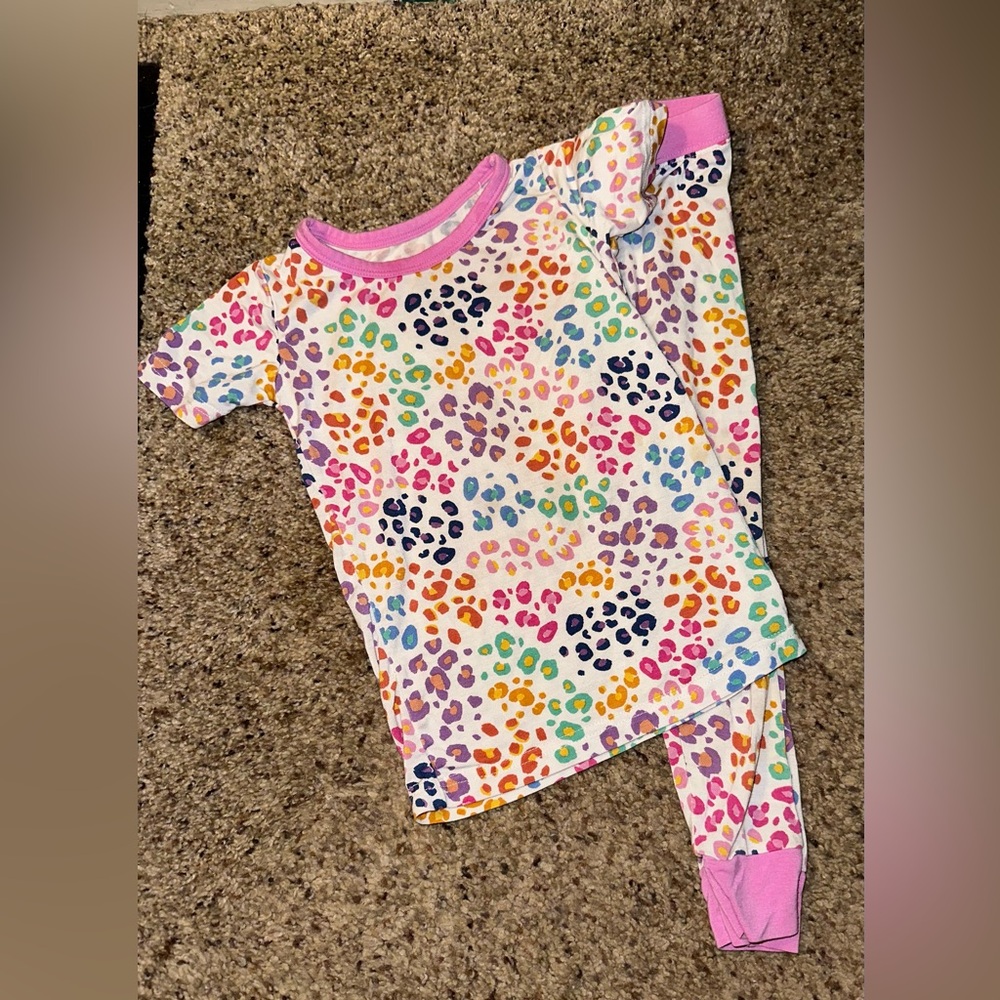 18-24 month Little Sleepies Rainbow Cheetah! Worn a handful of times, EUC